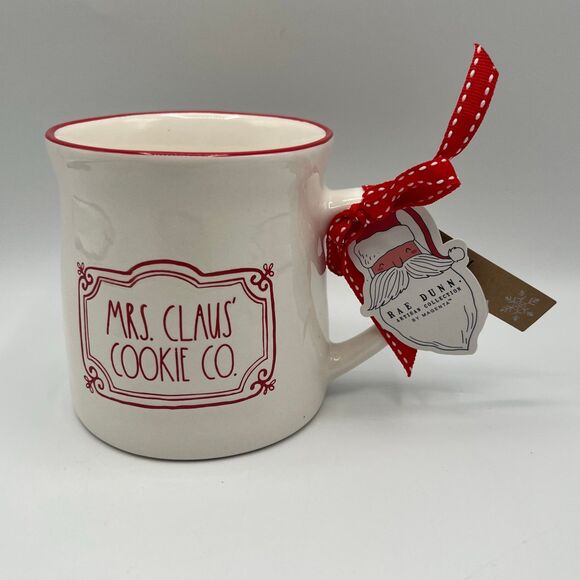 NWT Rae Dunn MRS. CLAUS COOKIE CO. Coffee Tea Mug - Picture 1 of 6